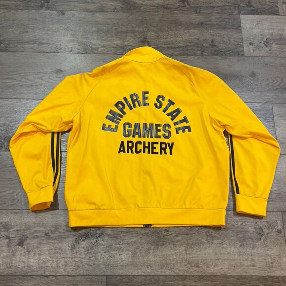 Vintage 1982 Syracuse Empire State Games Yellow Full Zip Track Jacket - Size XL - Picture 6 of 9